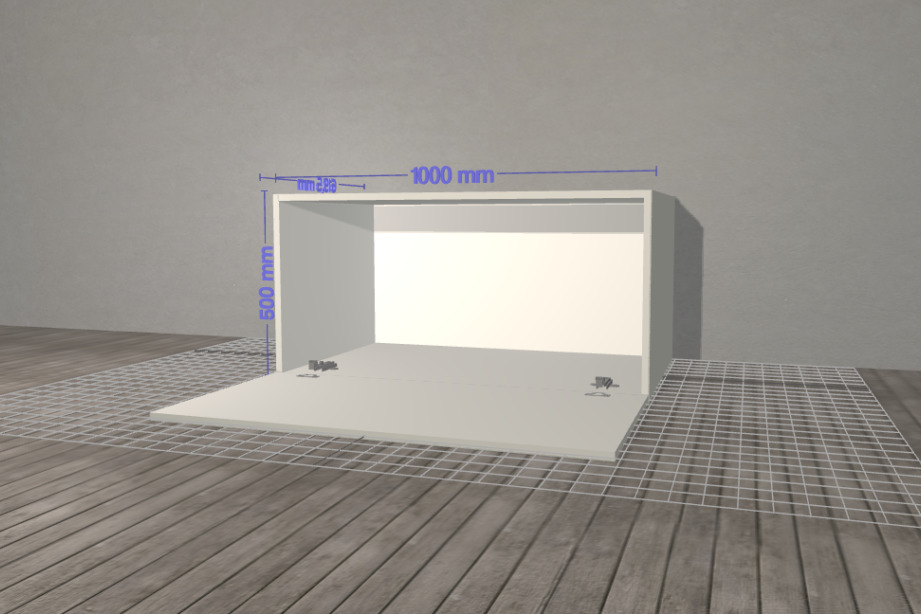 Plans 3D meubles façades abattantes sur mesure mydimm